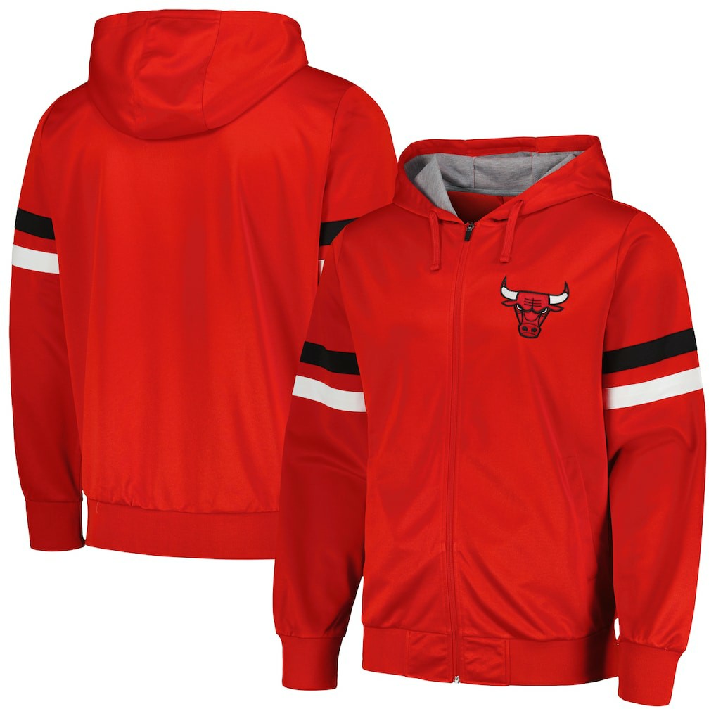 NBA - Chicago Bulls G-III Sports by Carl Banks Contender Full-Zip Hoodie Jacket - Red
