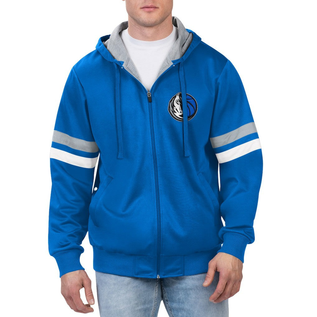 NBA - Dallas Mavericks G-III Sports by Carl Banks Contender Full-Zip Hoodie Jacket - Blue