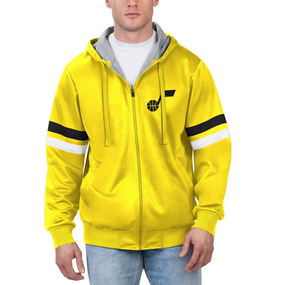 NBA - Utah Jazz G-III Sports by Carl Banks Contender Full-Zip Hoodie Jacket - Yellow