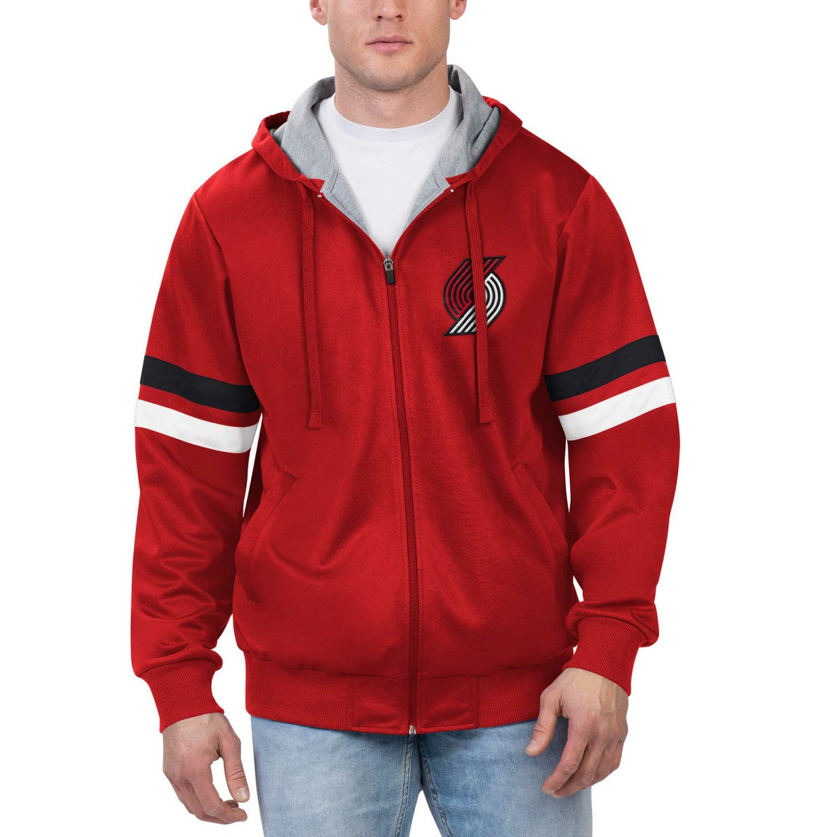 NBA - Portland Trail Blazers G-III Sports by Carl Banks Contender Full-Zip Hoodie Jacket - Red