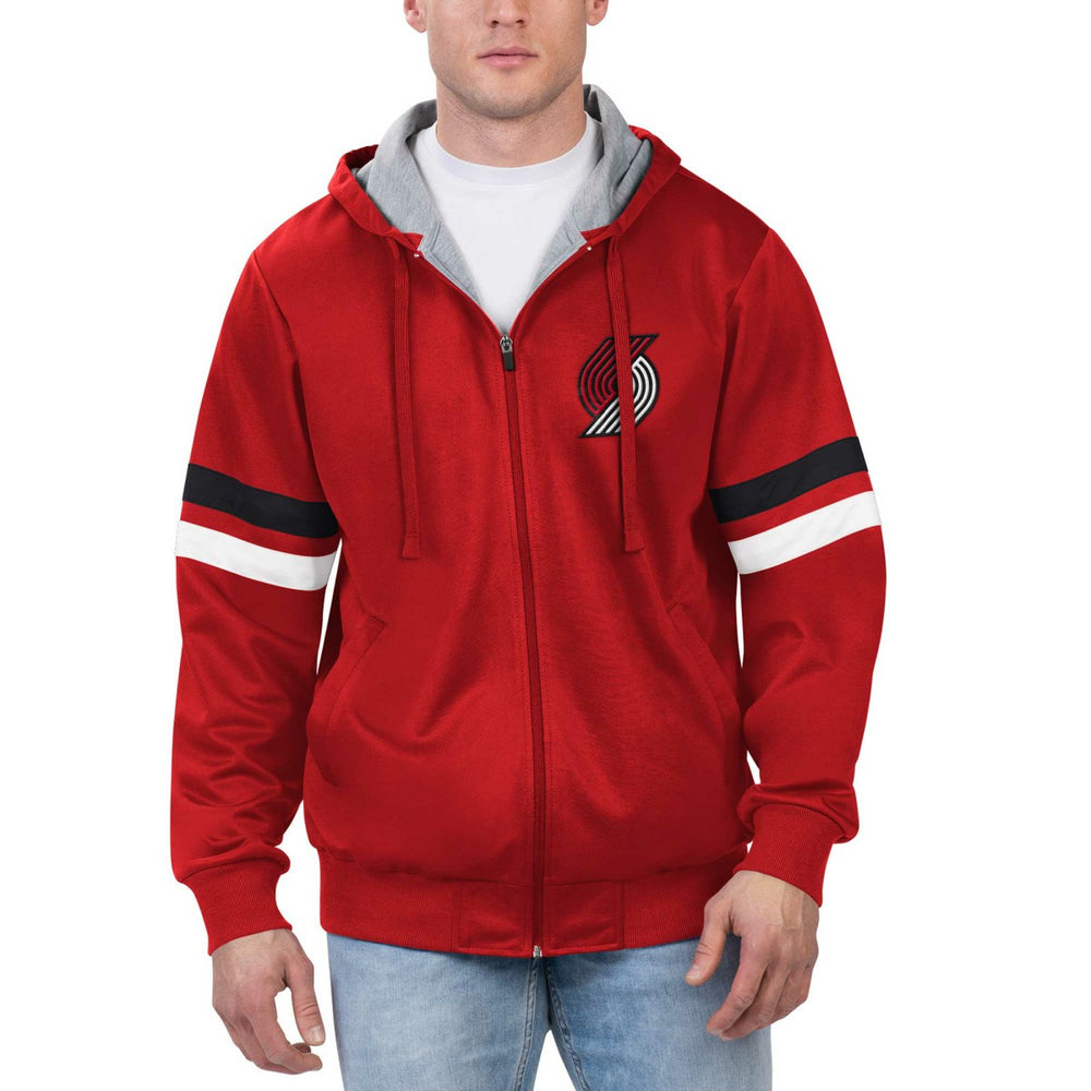 NBA - Portland Trail Blazers G-III Sports by Carl Banks Contender Full-Zip Hoodie Jacket - Red