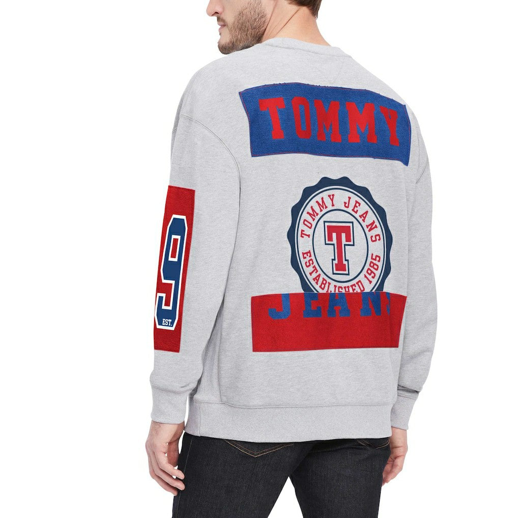 NBA - Philadelphia 76ers Tommy Jeans Hayes Crew Neck Pullover Sweatshirt - Heather Gray