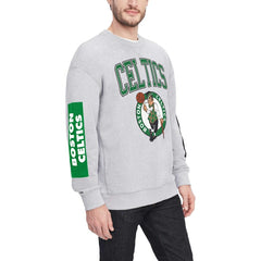 NBA - Boston Celtics Tommy Jeans Hayes Crew Neck Pullover Sweatshirt - Heather Gray