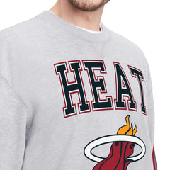 NBA - Miami Heat Tommy Jeans Hayes Crew Neck Pullover Sweatshirt - Heather Gray