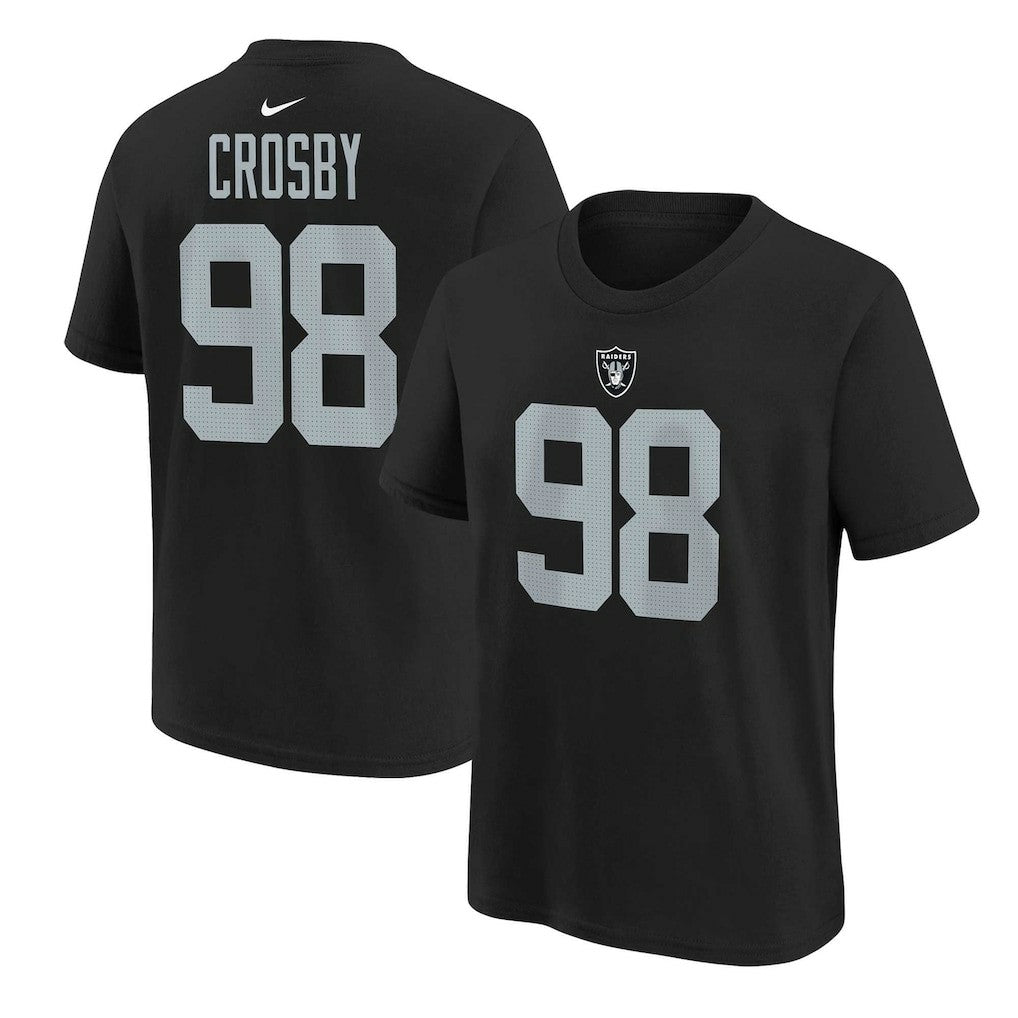 Maxx Crosby Las Vegas Raiders Youth Player Name & Number T-Shirt Black - Nike