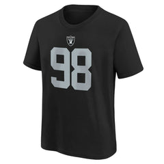 Maxx Crosby Las Vegas Raiders Youth Player Name & Number T-Shirt Black - Nike