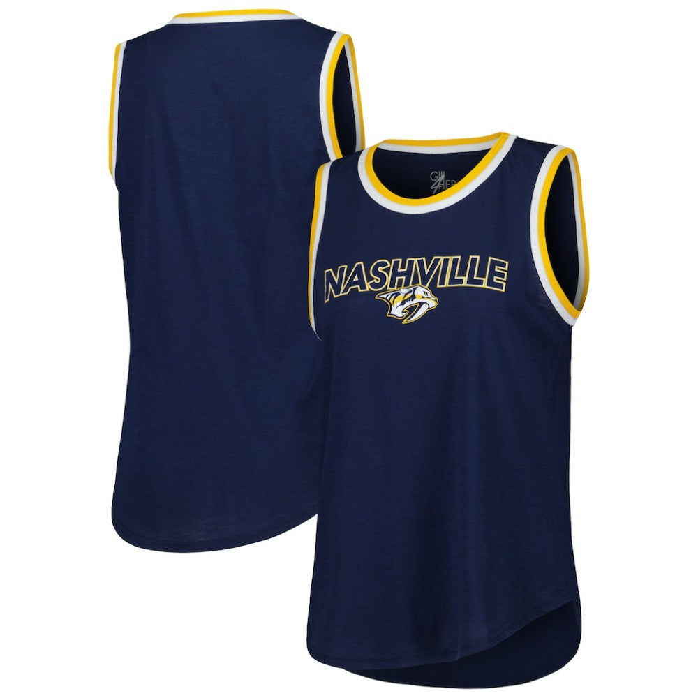 Nashville Predators - G-III 4Her by Carl Banks Women's Strategy Tank Top Navy