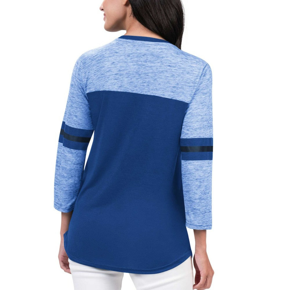 St. Louis Blues - G-III 4Her by Carl Banks Women's Play The Game 3/4-Sleeve T-Shirt Blue