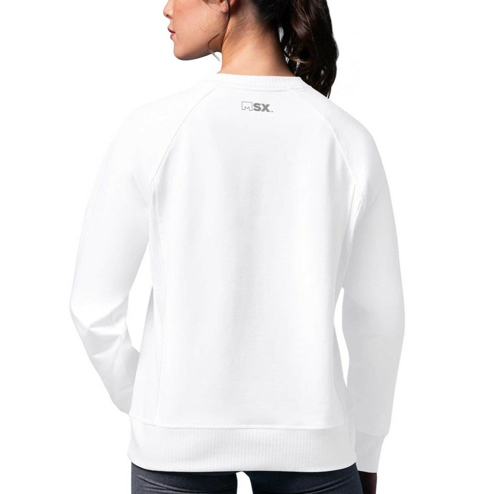 Boston Bruins MSX by Michael Strahan Women's Millie Raglan Pullover Sweatshirt White