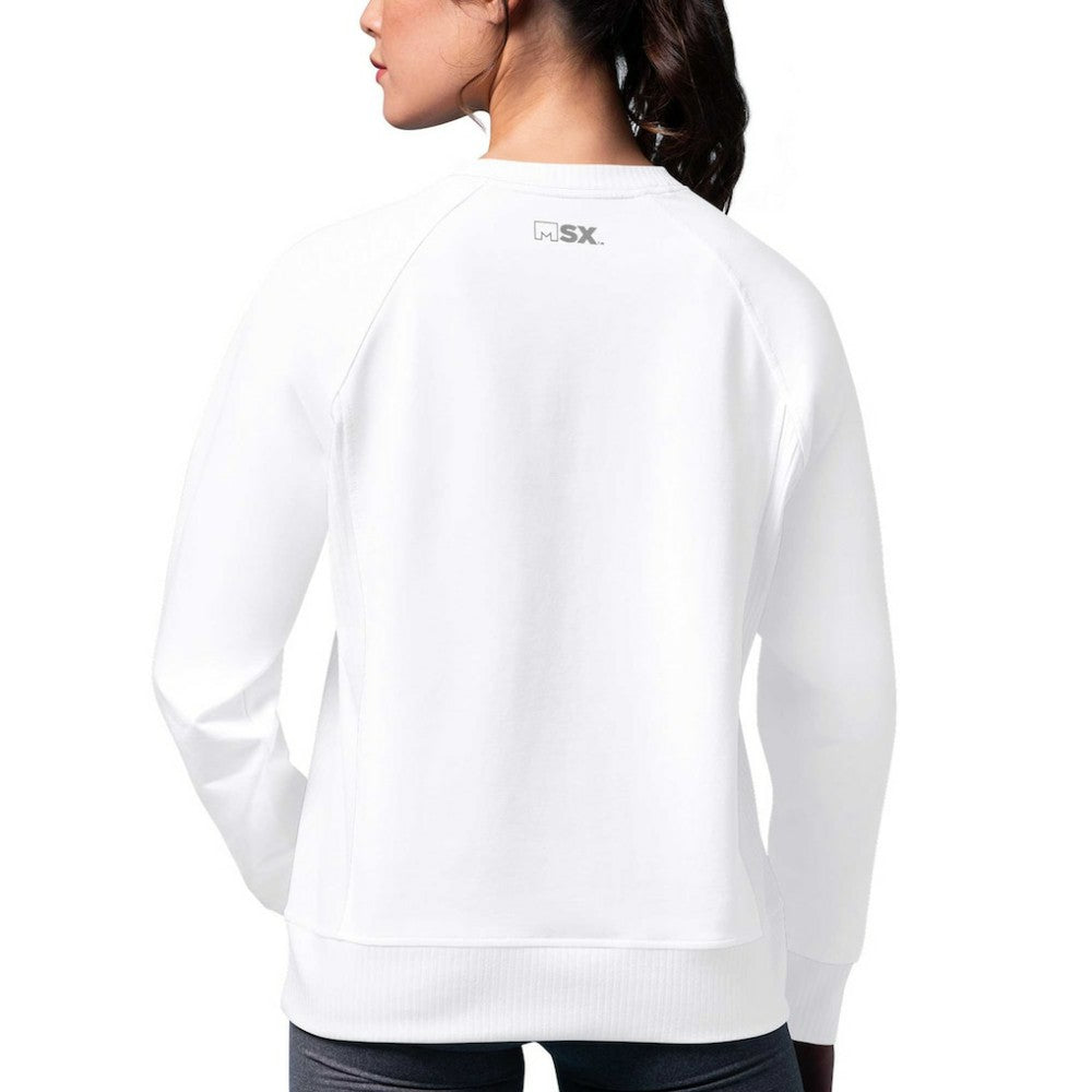 New Jersey Devils - MSX by Michael Strahan Women's Millie Raglan Pullover Sweatshirt White