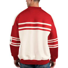 Washington Capitals Starter Defense Fleece Crewneck Pullover Sweatshirt White