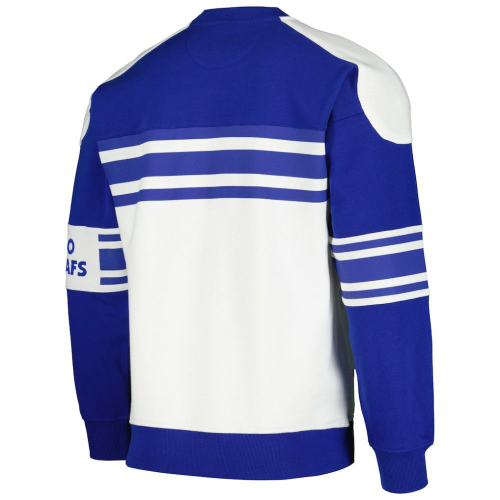 Toronto Maple Leafs - Starter Defense Fleece Crewneck Pullover Sweatshirt White