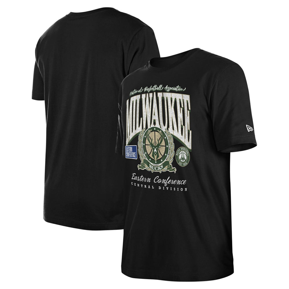 New Era - Milwaukee Bucks Unisex Oversized Essentials Boxy T-Shirt - Black