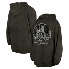 New Era - San Antonio Spurs Unisex Oversized Essentials Pigment Wash Fleece Pullover Hoodie - Charcoal