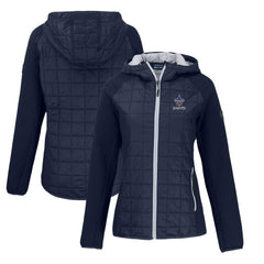 New Orleans Saints Cutter & Buck Women's Americana Rainier Primaloft Eco Full-Zip Hybrid Jacket Navy - NFL