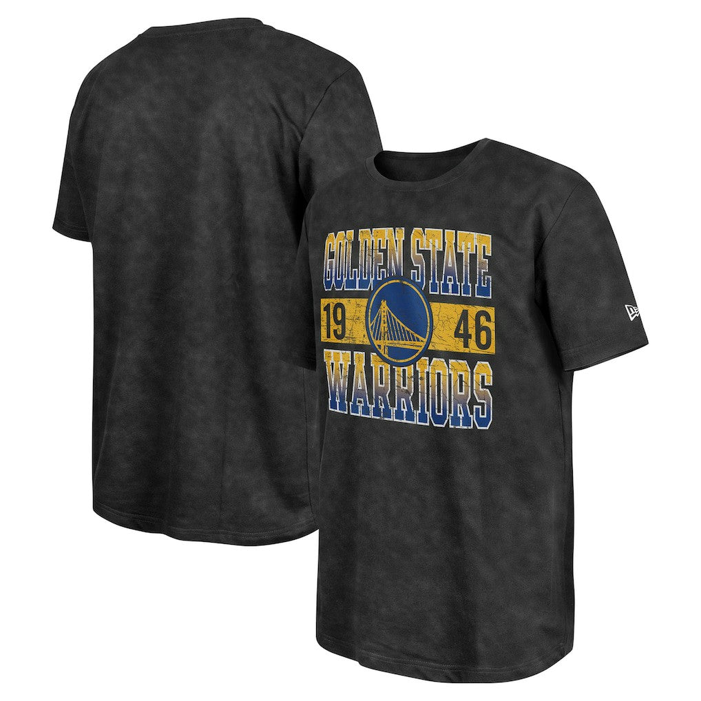 New Era - Golden State Warriors Enzyme Washed Oversized T-Shirt - Black