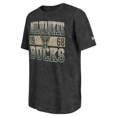 New Era - Milwaukee Bucks Enzyme Washed Oversized T-Shirt - Black
