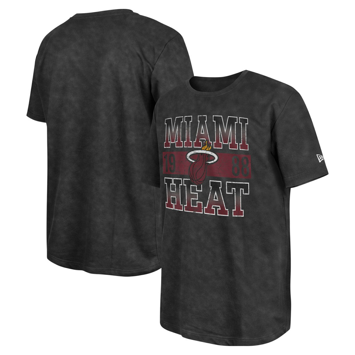 New Era - Miami Heat Enzyme Washed Oversized T-Shirt - Black