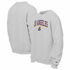 New Era - Los Angeles Lakers Chenille Cross Over Pullover Sweatshirt - Gray