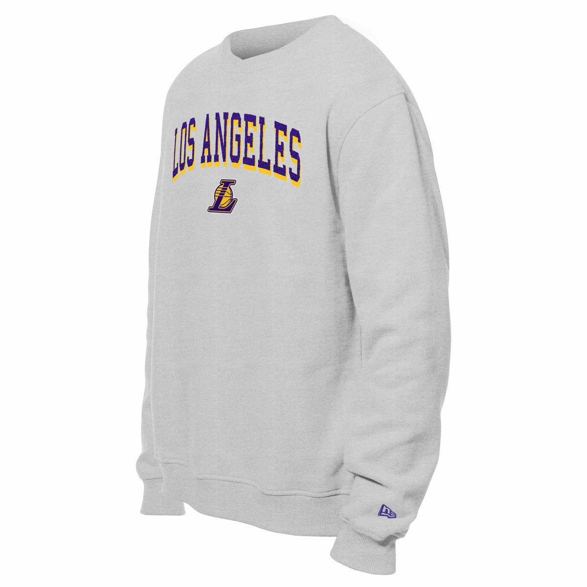 New Era - Los Angeles Lakers Chenille Cross Over Pullover Sweatshirt - Gray