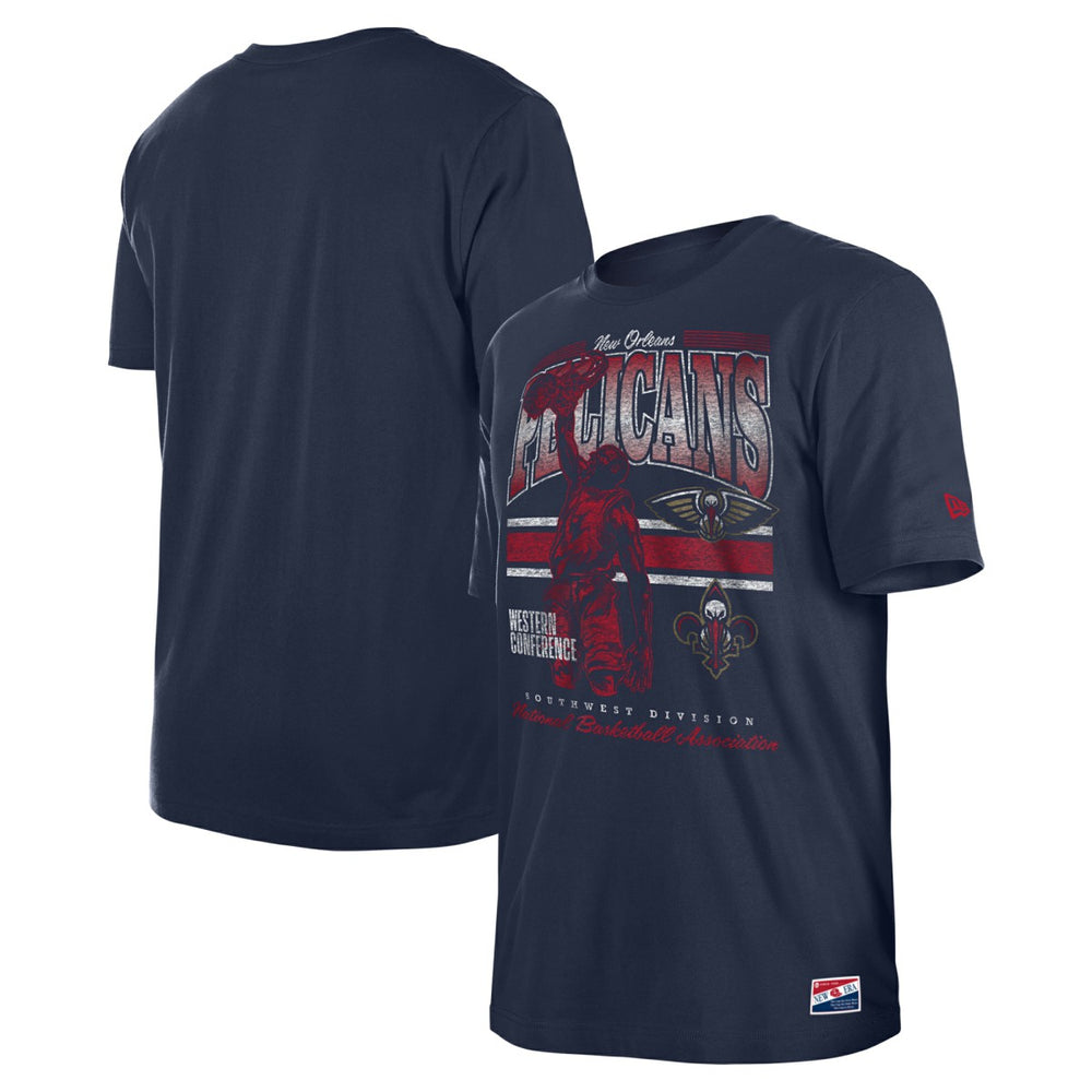 New Era - New Orleans Pelicans Enzyme Wash Oversized T-Shirt - Navy