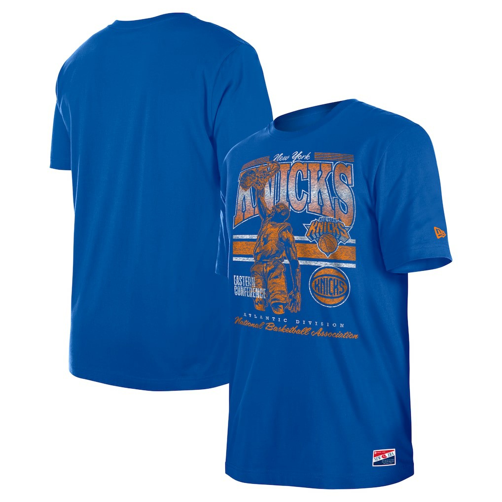 New Era - New York Knicks Enzyme Wash Oversized T-Shirt - Blue