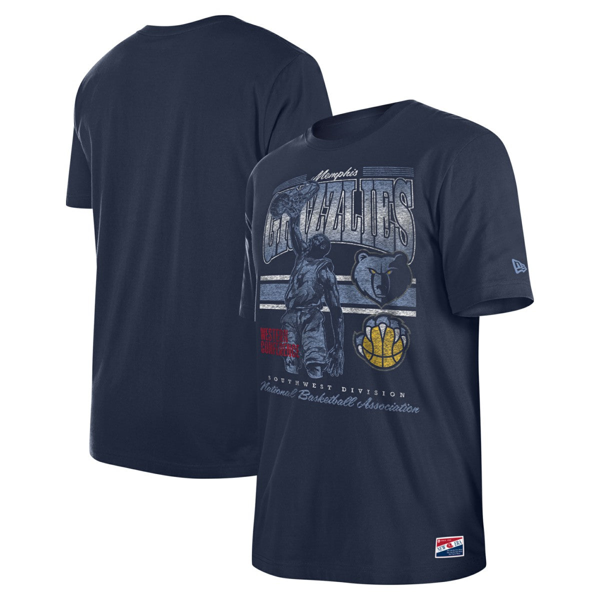 New Era - Memphis Grizzlies Enzyme Wash Oversized T-Shirt - Navy