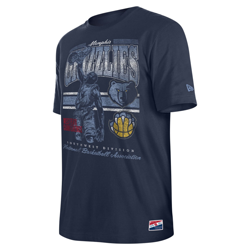 New Era - Memphis Grizzlies Enzyme Wash Oversized T-Shirt - Navy