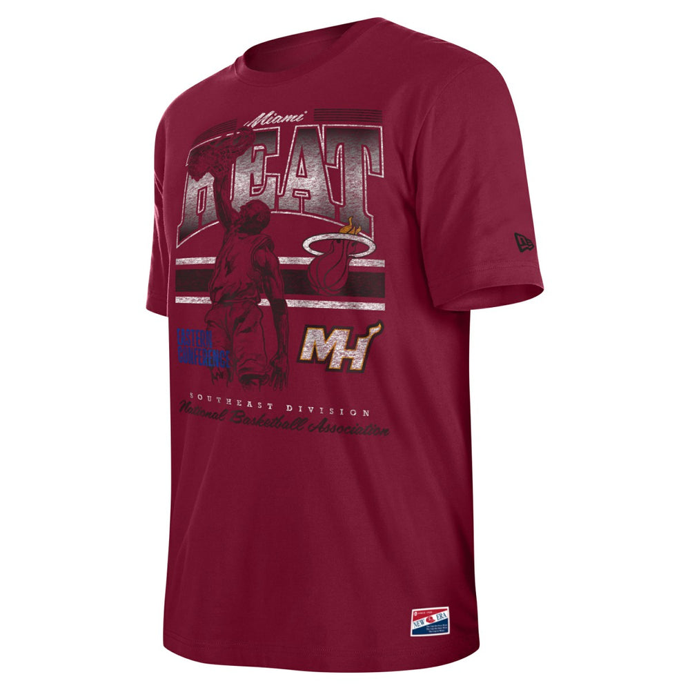 New Era - Miami Heat Enzyme Wash Oversized T-Shirt - Red