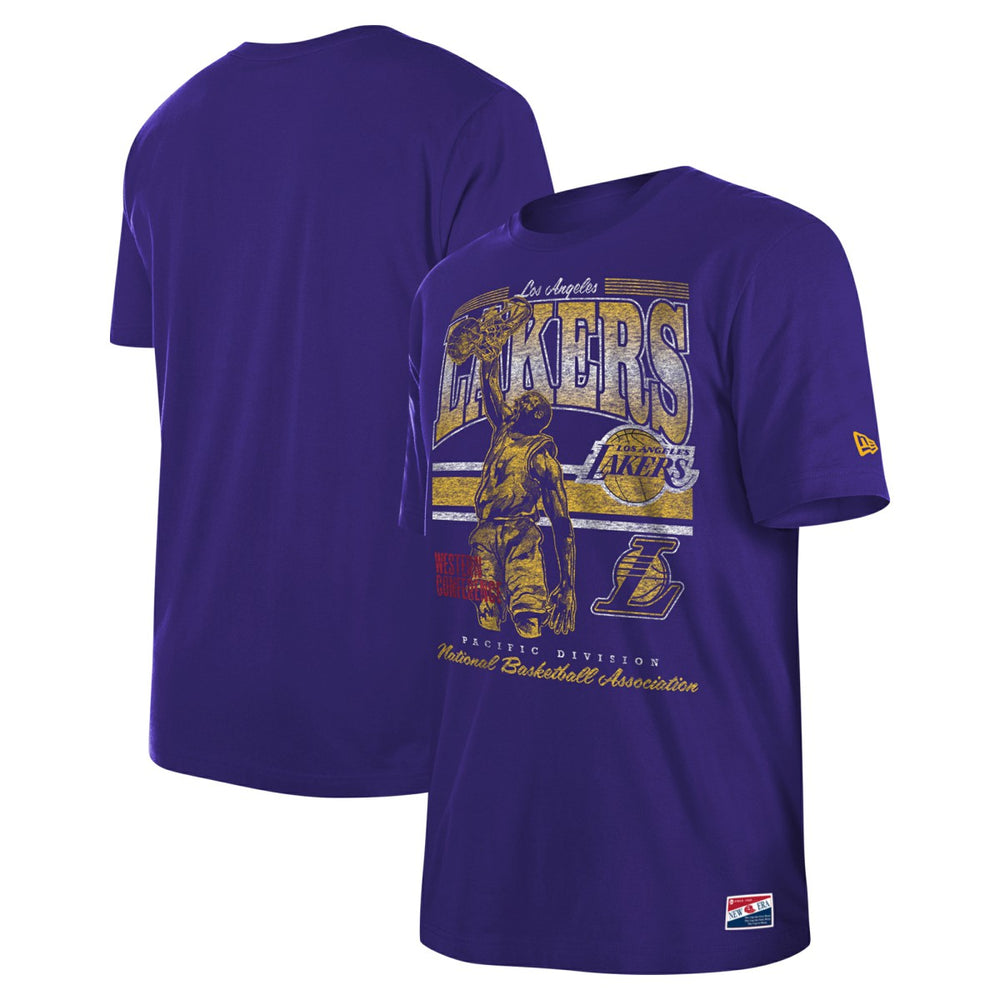 New Era - Los Angeles Lakers Enzyme Wash Oversized T-Shirt - Purple