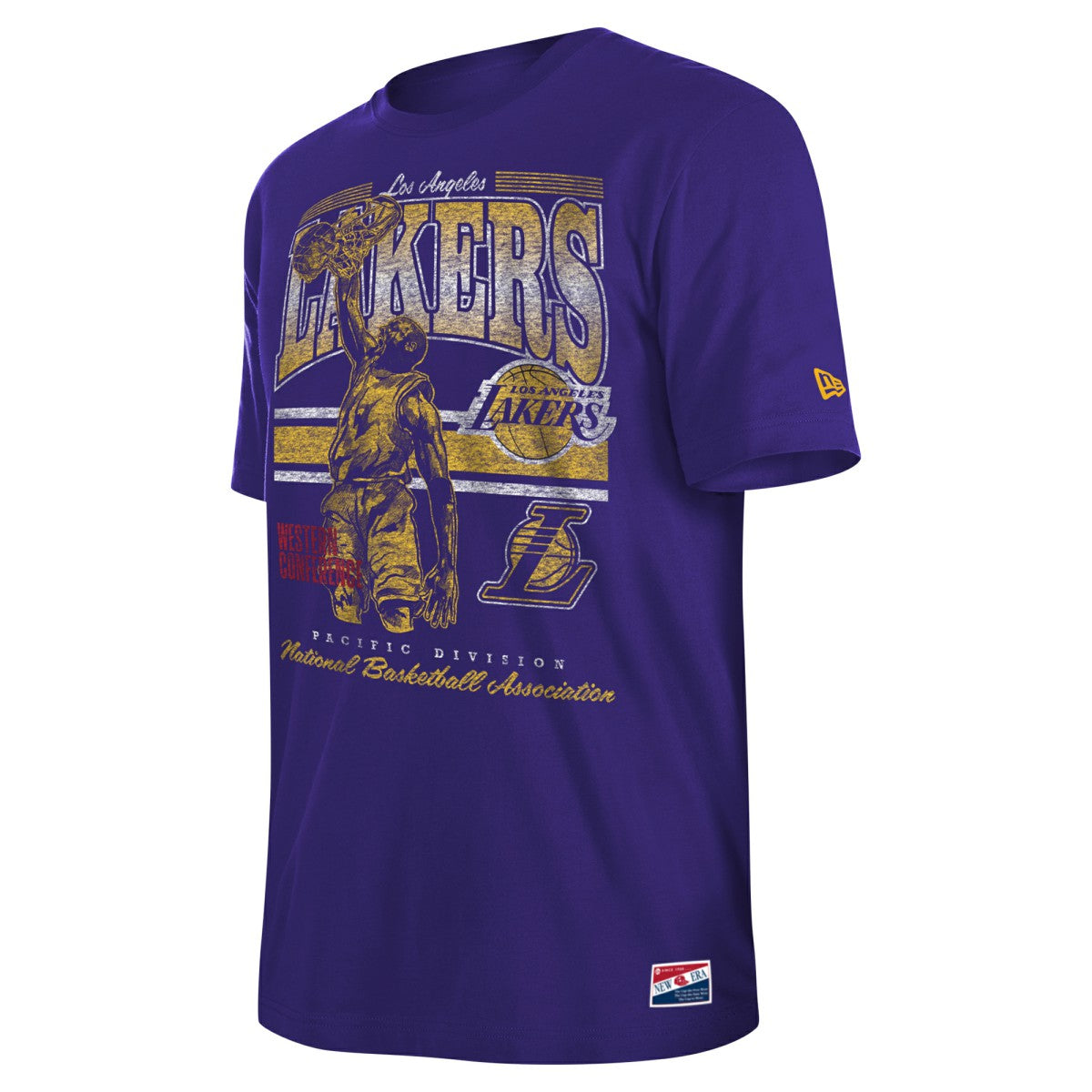 New Era - Los Angeles Lakers Enzyme Wash Oversized T-Shirt - Purple