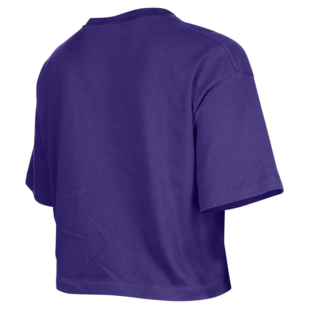 New Era - Los Angeles Lakers Women's Oversized Boxy Crop T-Shirt - Purple