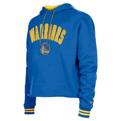 New Era - Golden State Warriors Women's Boxy Raw Edge Pullover Hoodie - Royal