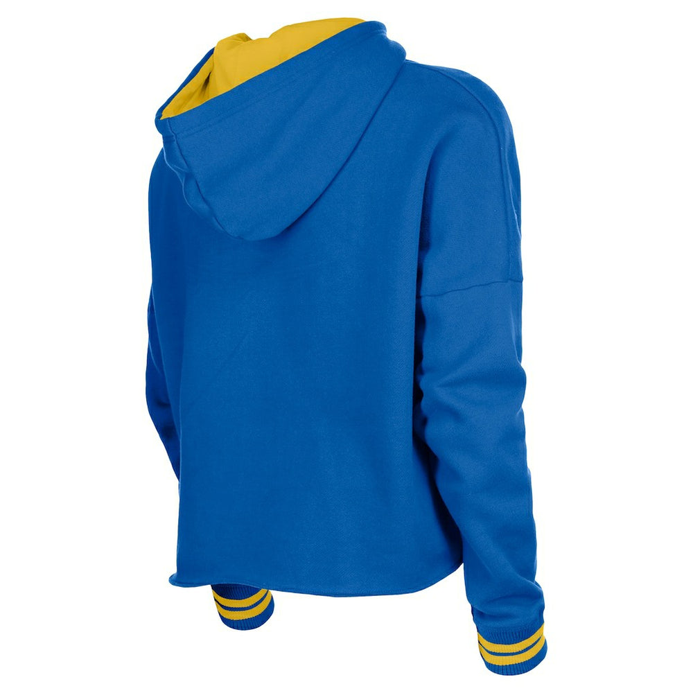 New Era - Golden State Warriors Women's Boxy Raw Edge Pullover Hoodie - Royal