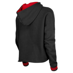 New Era - Chicago Bulls Women's Boxy Raw Edge Pullover Hoodie - Black