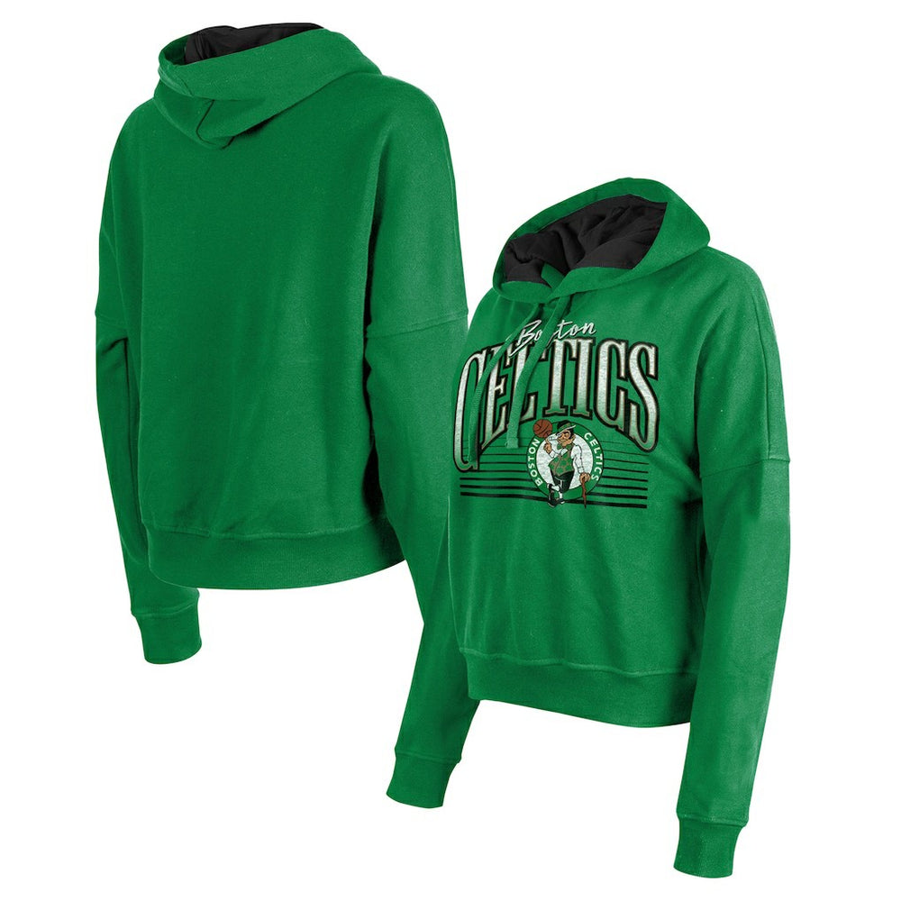 New Era - Boston Celtics Women's Boxy Pullover Hoodie - Kelly Green