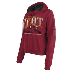 New Era - Miami Heat Women's Boxy Pullover Hoodie - Red