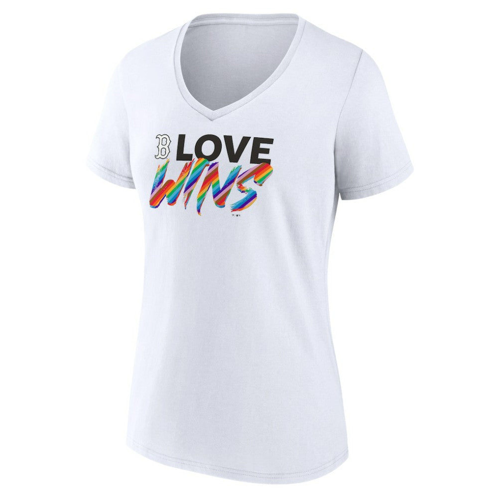 Boston Red Sox Women's Love Wins V-Neck T-Shirt Near Me