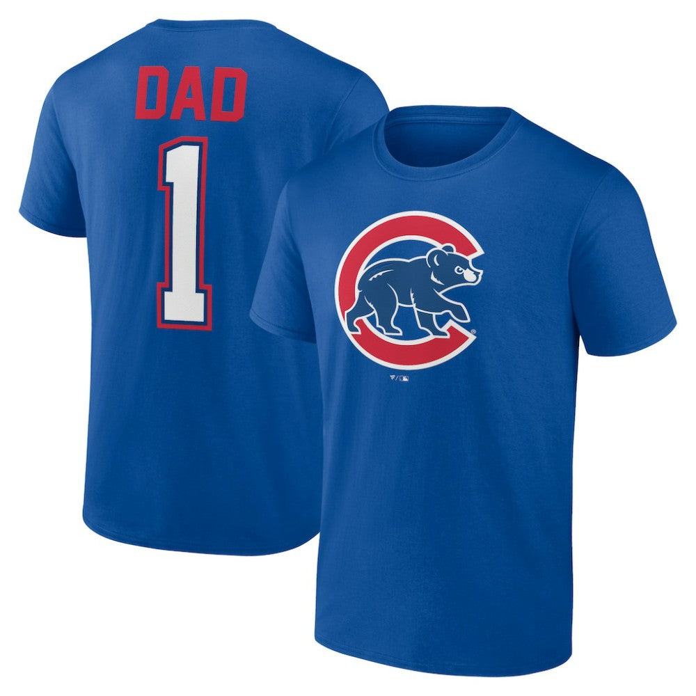 Chicago Cubs Father's Day #1 Dad T-Shirt discount