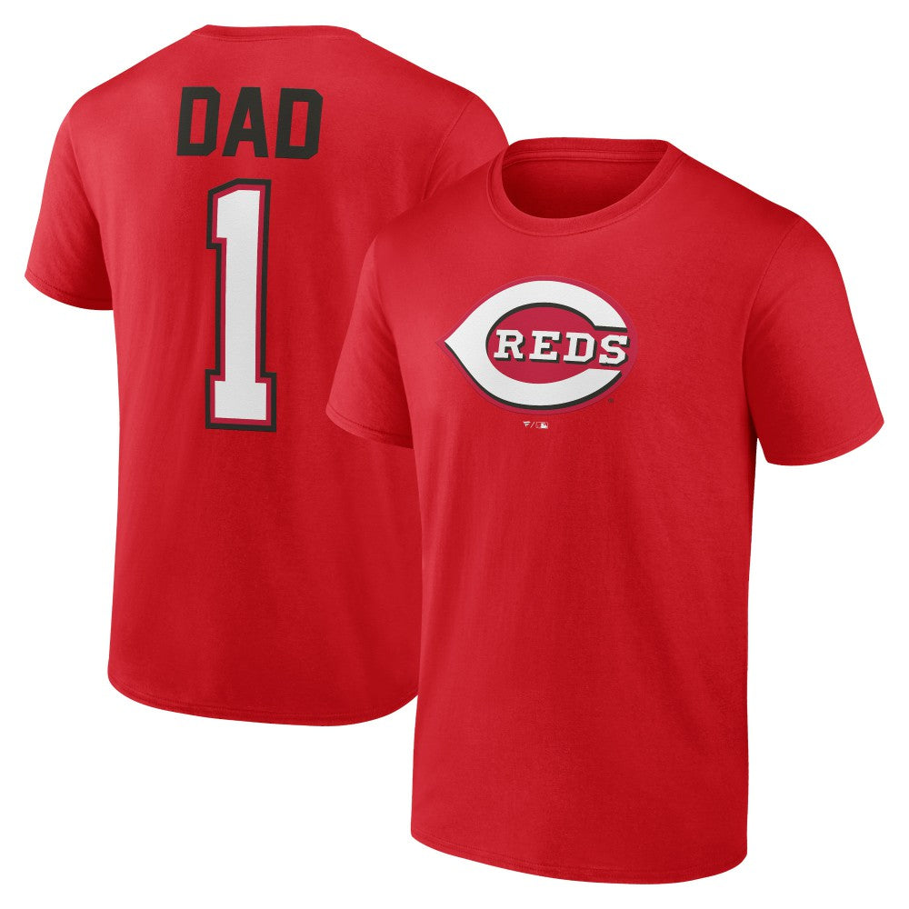 Cincinnati Reds Father's Day #1 Dad T-Shirt Clearance