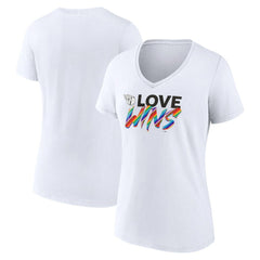 Cleveland Guardians Women's Love Wins V-Neck T-Shirt discount