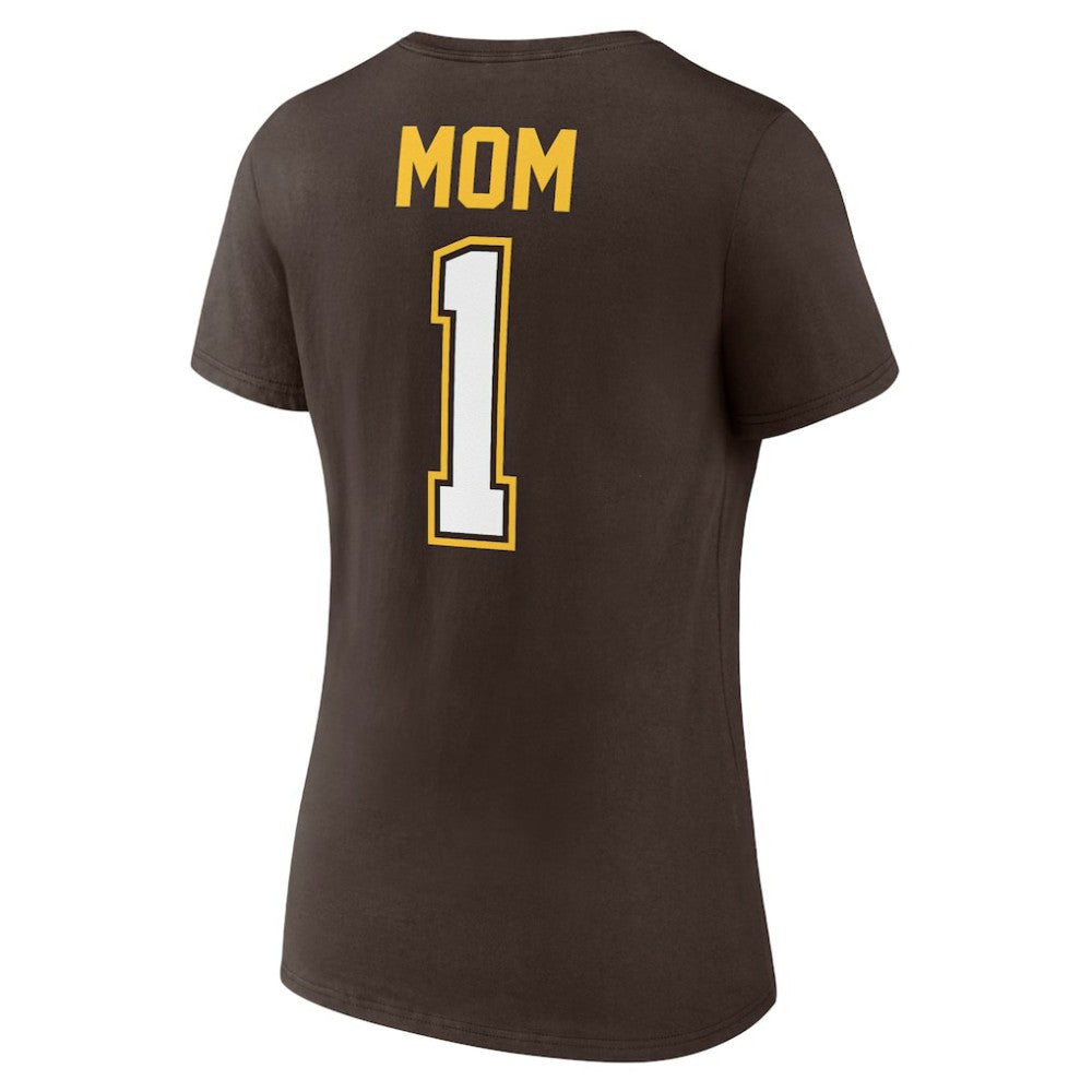 San Diego Padres Women's Mother's Day #1 Mom V-Neck T-Shirt Lifestyle