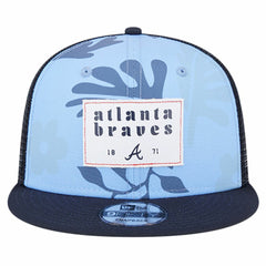 Atlanta Braves New Era Bikini Bottom Trucker 9FIFTY Snapback Hat Lifestyle