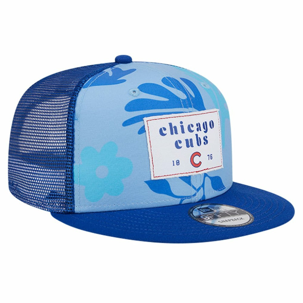 Chicago Cubs New Era Bikini Bottom Trucker 9FIFTY Snapback Hat On Sale