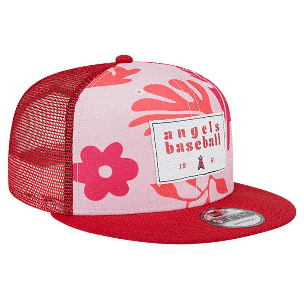 Los Angeles Angels New Era Bikini Bottom Trucker 9FIFTY Snapback Hat for sale