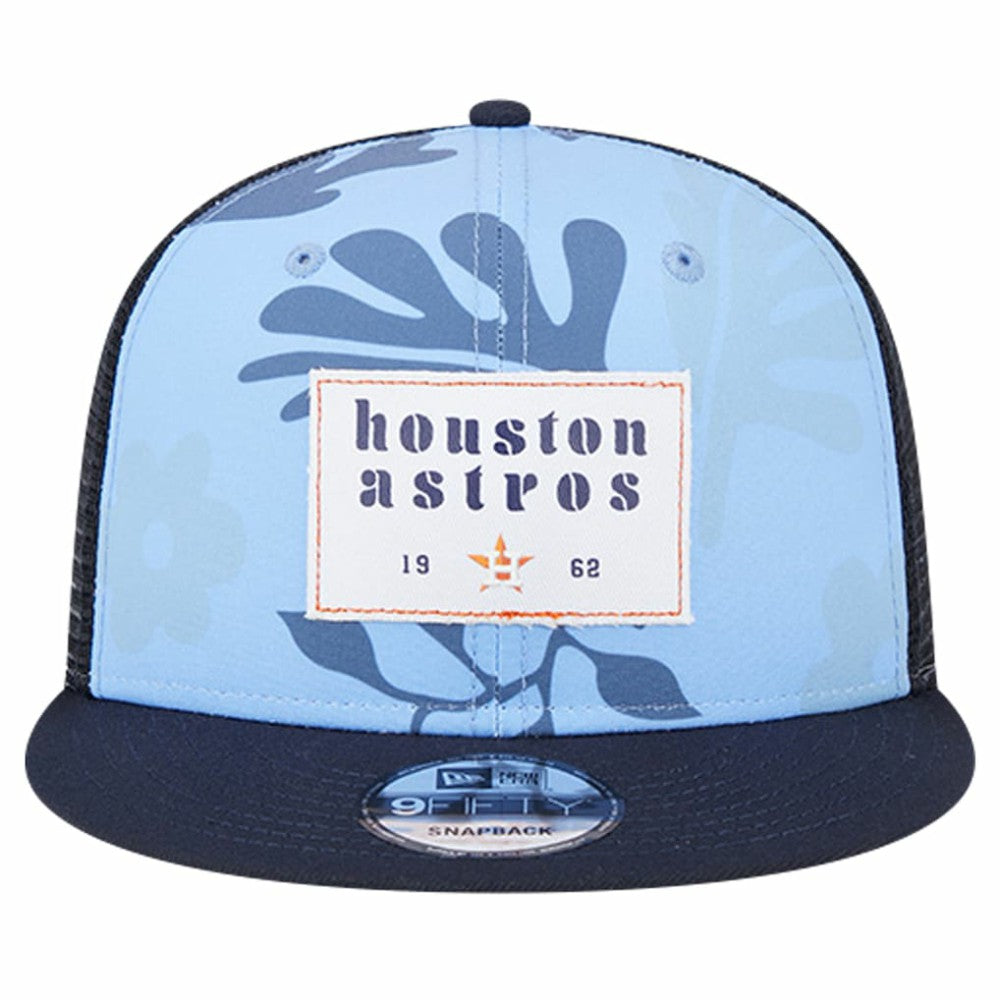 Houston Astros New Era Bikini Bottom Trucker 9FIFTY Snapback Hat Lifestyle