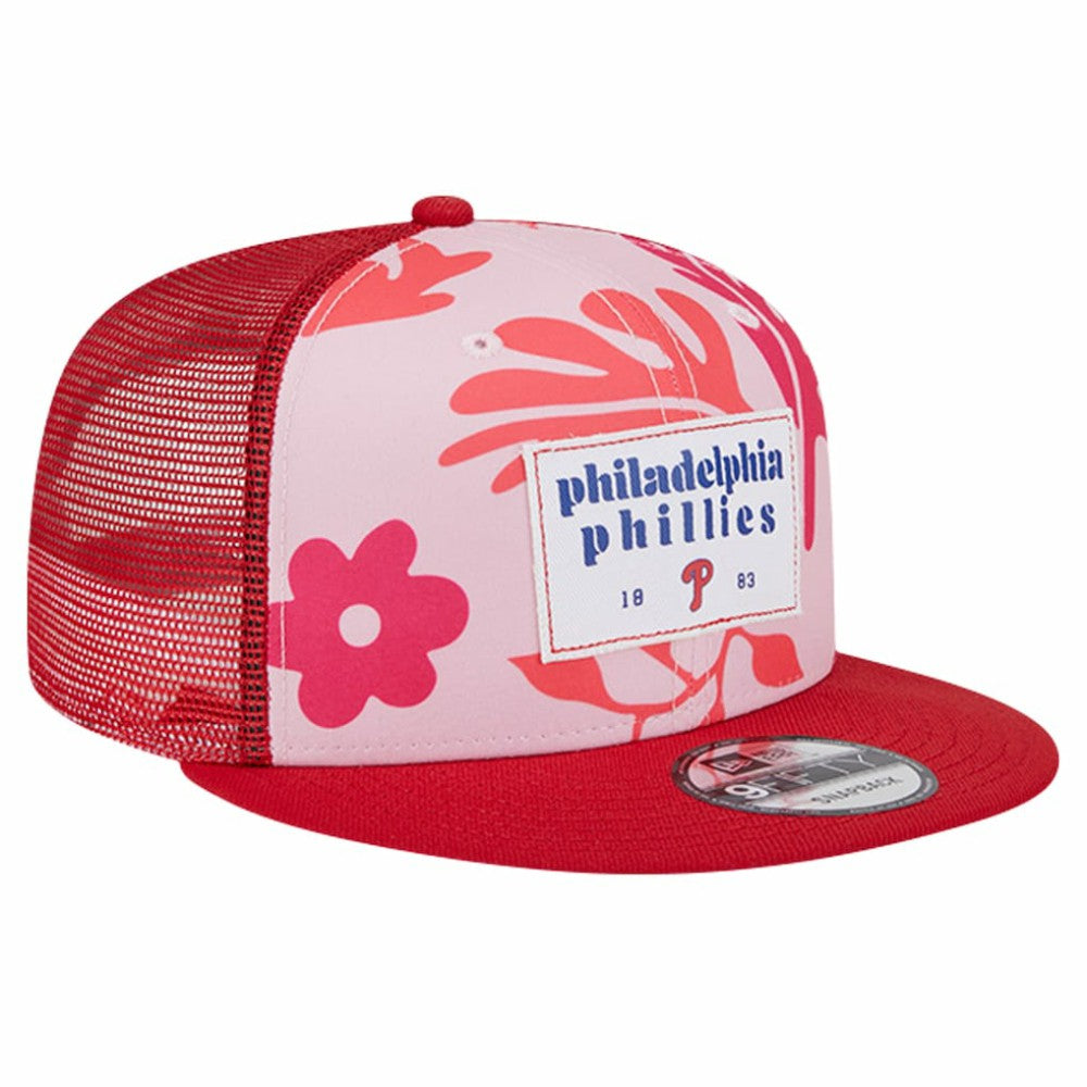 Philadelphia Phillies New Era Bikini Bottom Trucker 9FIFTY Snapback Hat Lifestyle