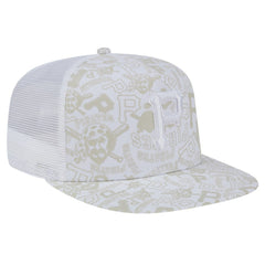 Pittsburgh Pirates New Era Logo Dunes A-Frame Trucker 9FIFTY Snapback Hat Clearance