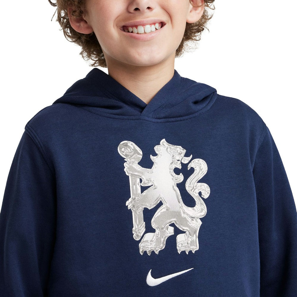 Nike Chelsea Youth Club Pullover Hoodie - Navy