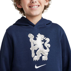 Nike Chelsea Youth Club Pullover Hoodie - Navy